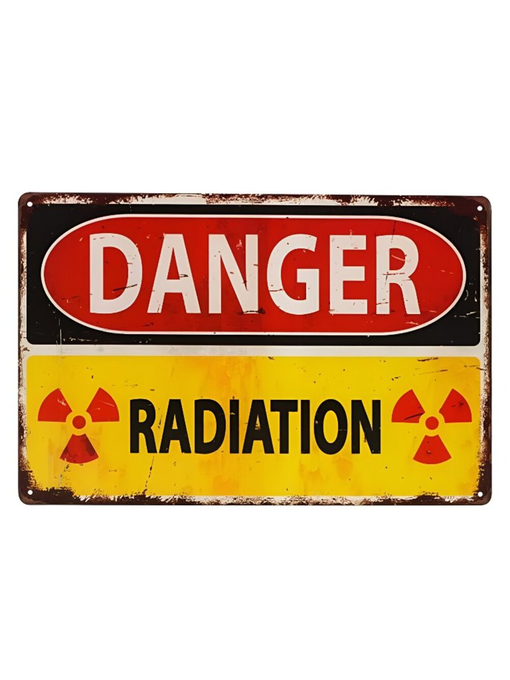 Danger Sign-Danger Radiation Allied Military Vintage Metal Sign